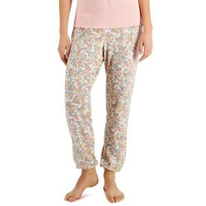 Jenni Printed Smocked-Waist Pajama Pants, Created for Macy's Size XS